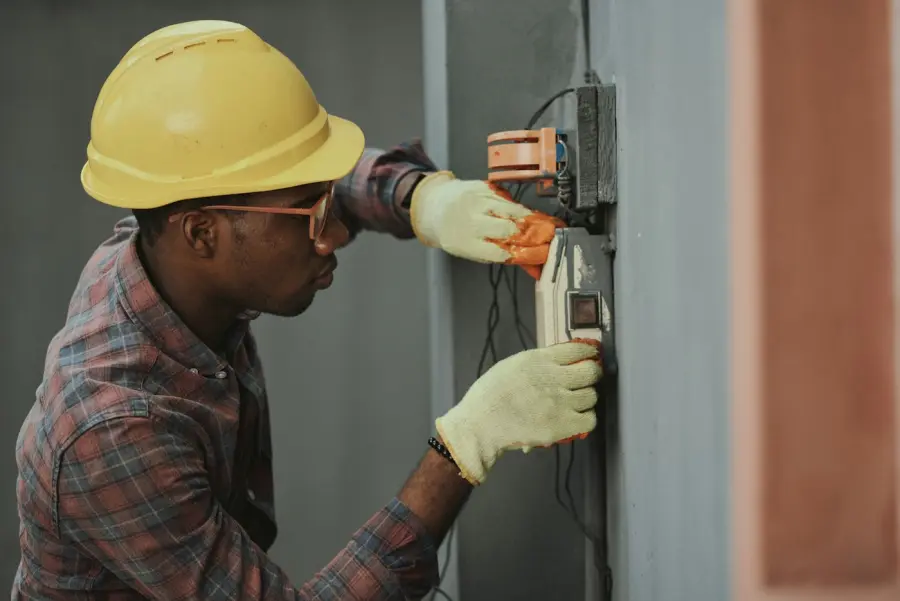 Qualified technician working on an electrical installation